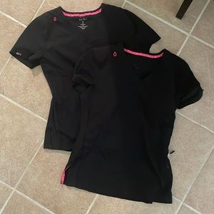 Set of 2 size small koi lite scrub tops. Loved